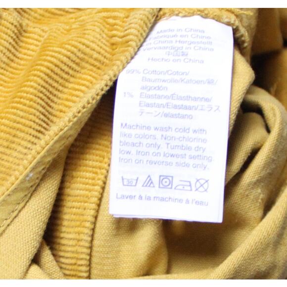 J Crew mustard yellow corduroy overall jumper dress pinafore button front sz 6 - Picture 6 of 6
